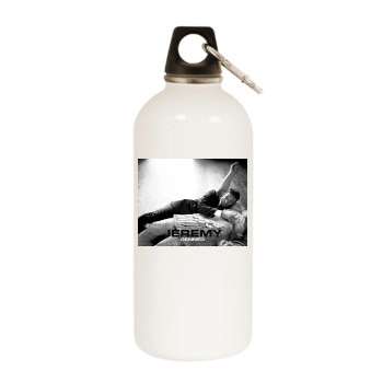 Jeremy Renner White Water Bottle With Carabiner