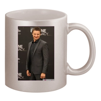 Jeremy Renner 11oz Metallic Silver Mug