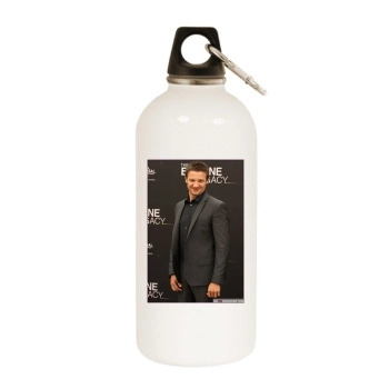 Jeremy Renner White Water Bottle With Carabiner