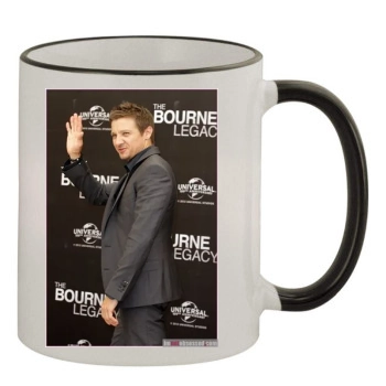 Jeremy Renner 11oz Colored Rim & Handle Mug