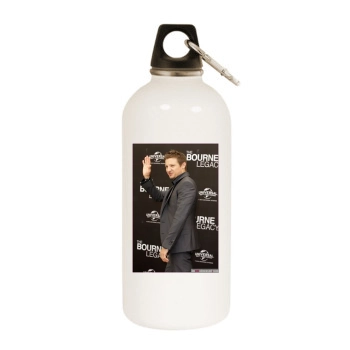 Jeremy Renner White Water Bottle With Carabiner