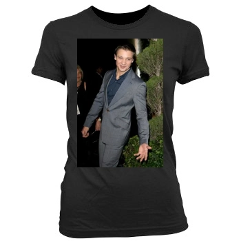 Jeremy Renner Women's Junior Cut Crewneck T-Shirt