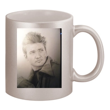 Jeremy Renner 11oz Metallic Silver Mug