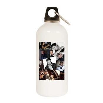 Jeremy Renner White Water Bottle With Carabiner