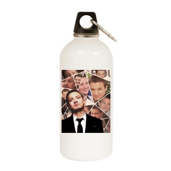 Jeremy Renner White Water Bottle With Carabiner