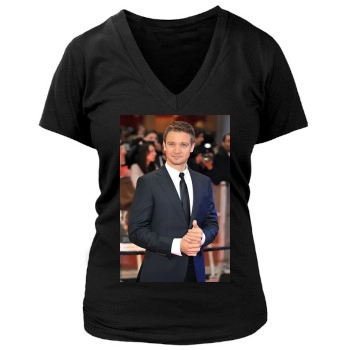 Jeremy Renner Women's Deep V-Neck TShirt