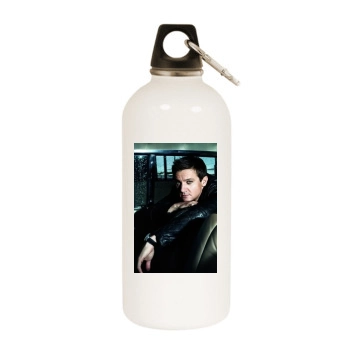 Jeremy Renner White Water Bottle With Carabiner