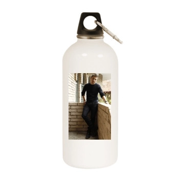 Jeremy Renner White Water Bottle With Carabiner