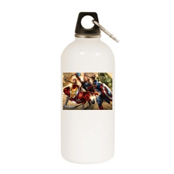 Jeremy Renner White Water Bottle With Carabiner