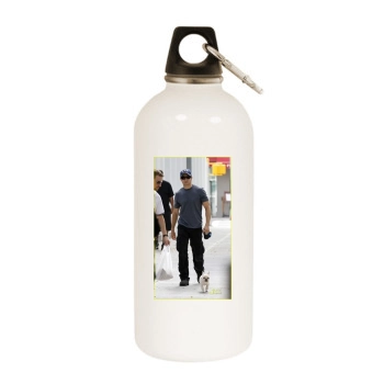 Jeremy Renner White Water Bottle With Carabiner