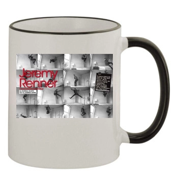 Jeremy Renner 11oz Colored Rim & Handle Mug