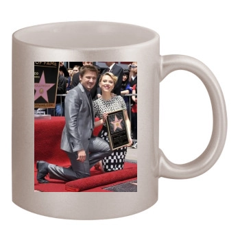 Jeremy Renner 11oz Metallic Silver Mug