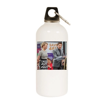 Jeremy Renner White Water Bottle With Carabiner