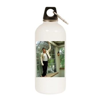 Jeremy Renner White Water Bottle With Carabiner