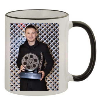 Jeremy Renner 11oz Colored Rim & Handle Mug