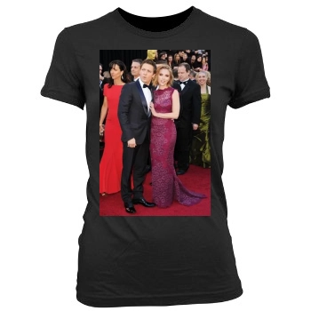 Jeremy Renner Women's Junior Cut Crewneck T-Shirt