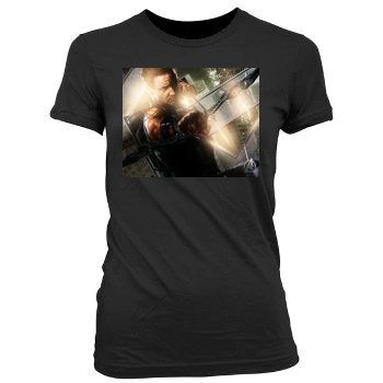 Jeremy Renner Women's Junior Cut Crewneck T-Shirt