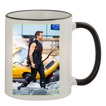 Jeremy Renner 11oz Colored Rim & Handle Mug