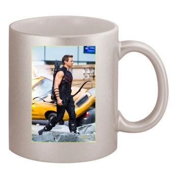 Jeremy Renner 11oz Metallic Silver Mug