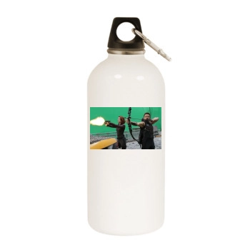 Jeremy Renner White Water Bottle With Carabiner