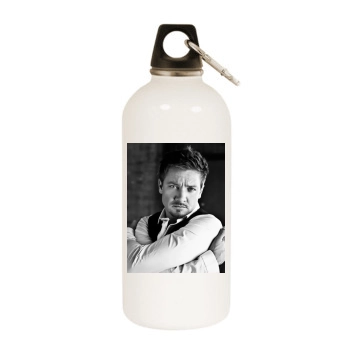 Jeremy Renner White Water Bottle With Carabiner