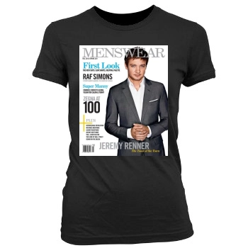 Jeremy Renner Women's Junior Cut Crewneck T-Shirt