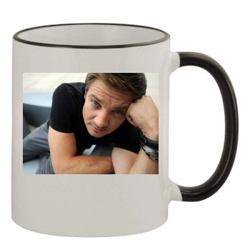 Jeremy Renner 11oz Colored Rim & Handle Mug