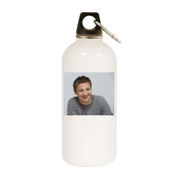 Jeremy Renner White Water Bottle With Carabiner