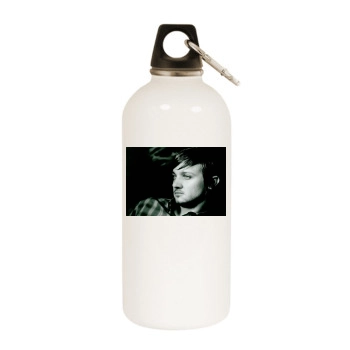 Jeremy Renner White Water Bottle With Carabiner