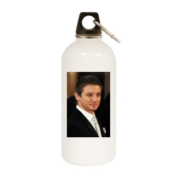 Jeremy Renner White Water Bottle With Carabiner