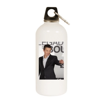 Jeremy Renner White Water Bottle With Carabiner