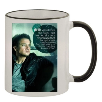 Jeremy Renner 11oz Colored Rim & Handle Mug