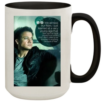 Jeremy Renner 15oz Colored Inner & Handle Mug