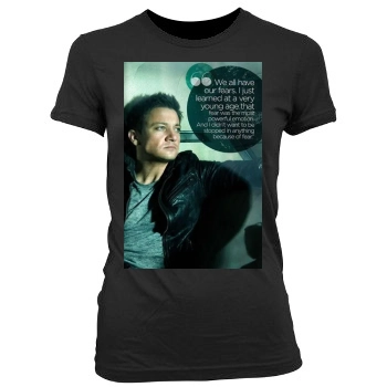 Jeremy Renner Women's Junior Cut Crewneck T-Shirt