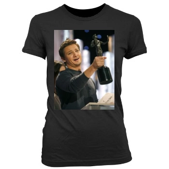 Jeremy Renner Women's Junior Cut Crewneck T-Shirt