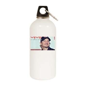 Jeremy Renner White Water Bottle With Carabiner