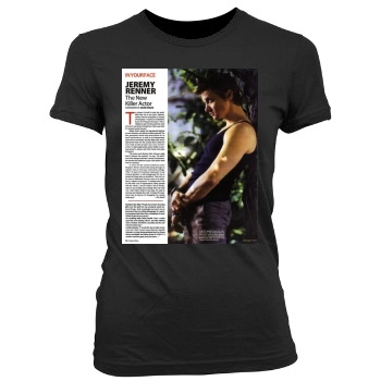 Jeremy Renner Women's Junior Cut Crewneck T-Shirt