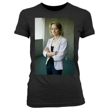 Jodie Foster Women's Junior Cut Crewneck T-Shirt