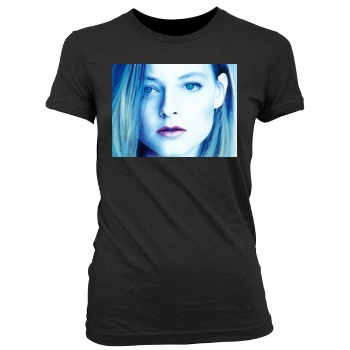 Jodie Foster Women's Junior Cut Crewneck T-Shirt