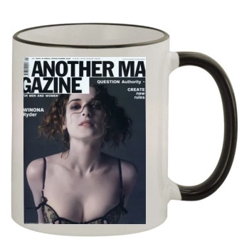 Winona Ryder 11oz Colored Rim & Handle Mug