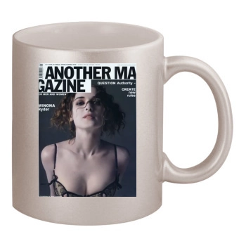 Winona Ryder 11oz Metallic Silver Mug