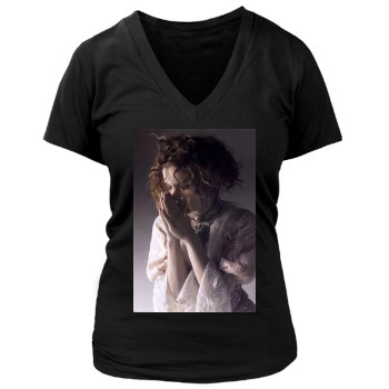 Winona Ryder Women's Deep V-Neck TShirt