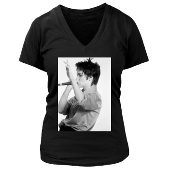 Winona Ryder Women's Deep V-Neck TShirt