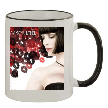 Winona Ryder 11oz Colored Rim & Handle Mug