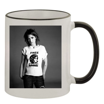 Winona Ryder 11oz Colored Rim & Handle Mug