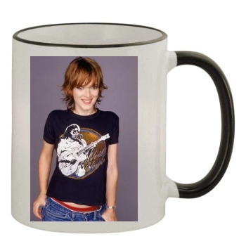 Winona Ryder 11oz Colored Rim & Handle Mug