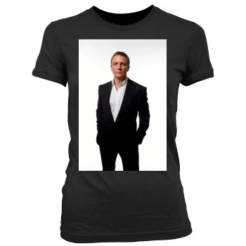 Daniel Craig Women's Junior Cut Crewneck T-Shirt