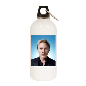 Daniel Craig White Water Bottle With Carabiner