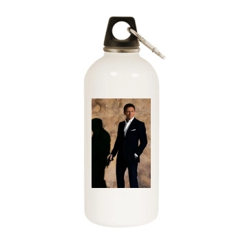 Daniel Craig White Water Bottle With Carabiner