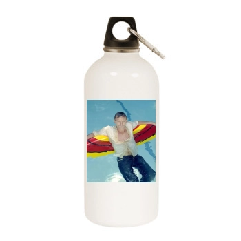 Daniel Craig White Water Bottle With Carabiner